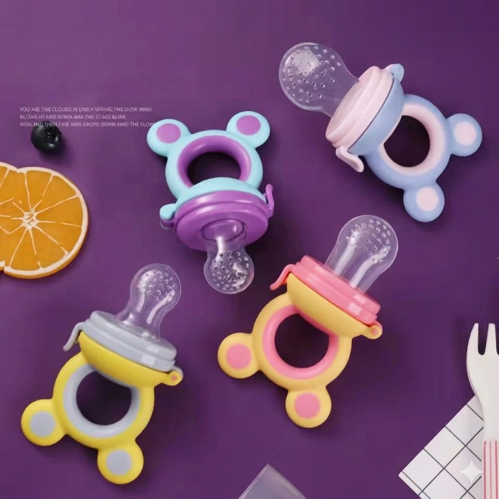 Baby Fruit Food Feeder & Silicone Teether Pacifier