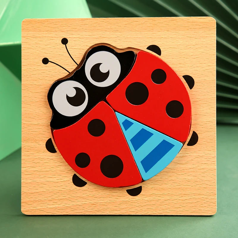 Wooden 3D jigsaw puzzle for toddlers – photo 15