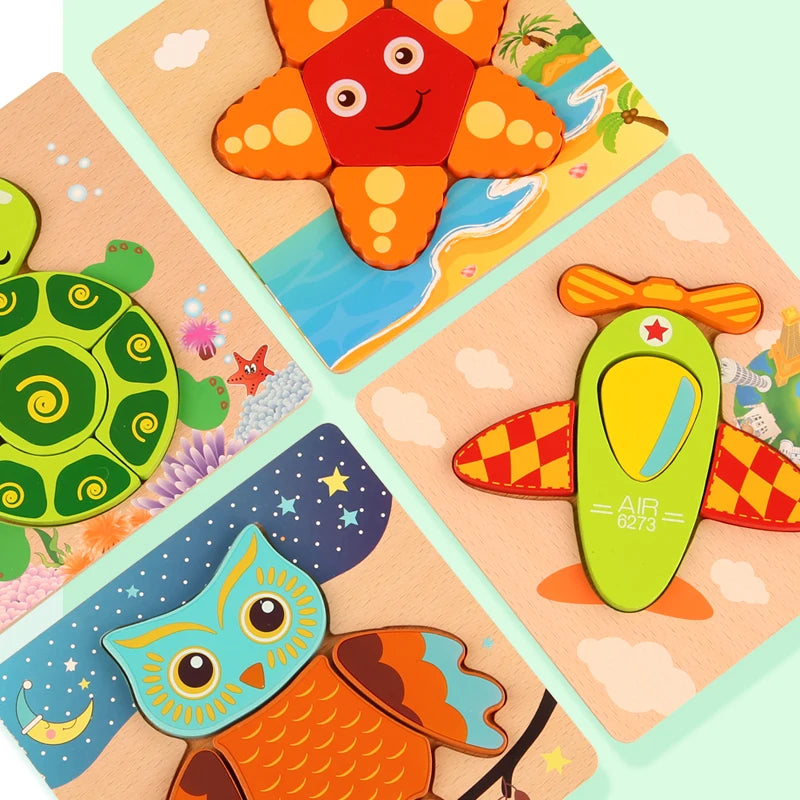 Wooden 3D jigsaw puzzle for toddlers – photo 2