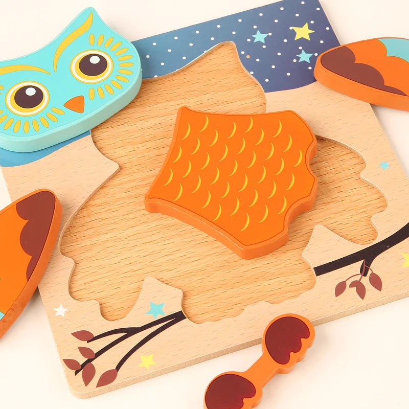 Wooden 3D jigsaw puzzle for toddlers – photo 3