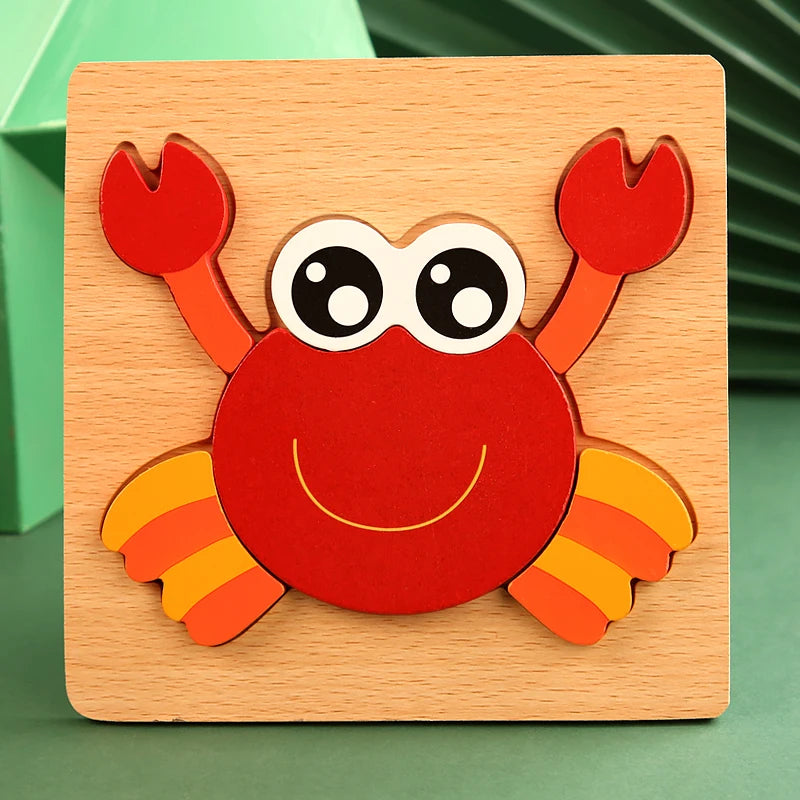 Wooden 3D jigsaw puzzle for toddlers – photo 7
