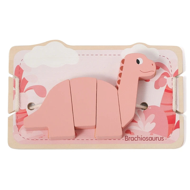 Wooden animal threading and lacing toy – photo 11