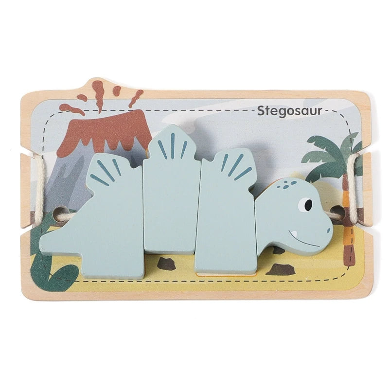 Wooden animal threading and lacing toy – photo 9