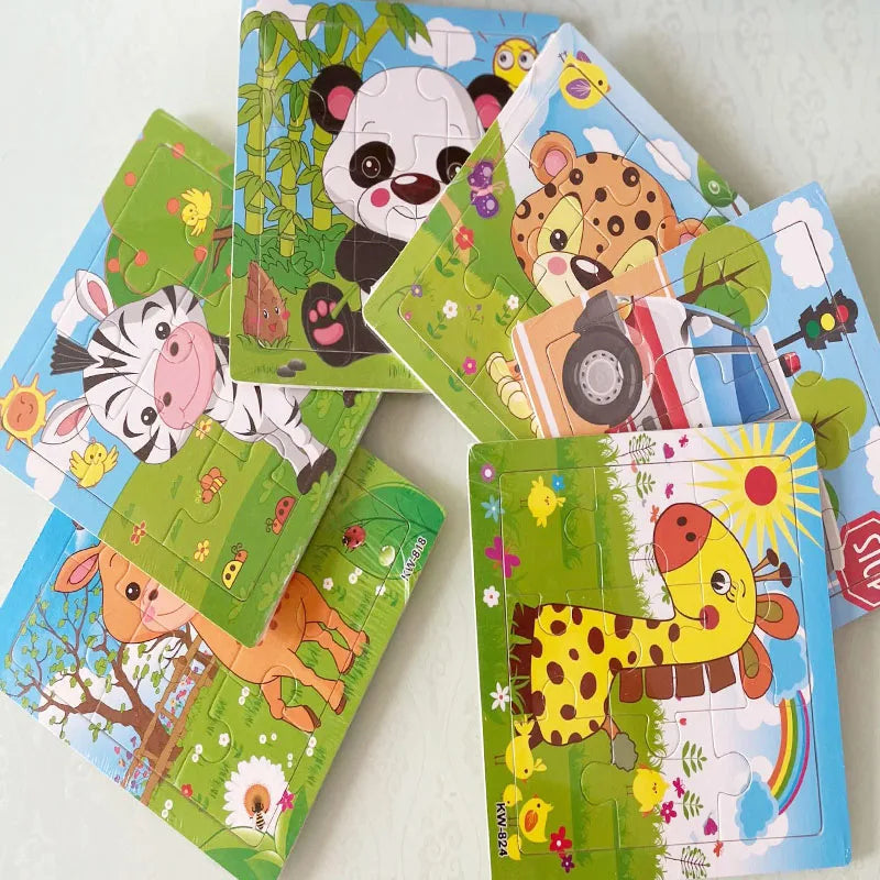 Wooden chunky puzzle for toddlers – photo 3