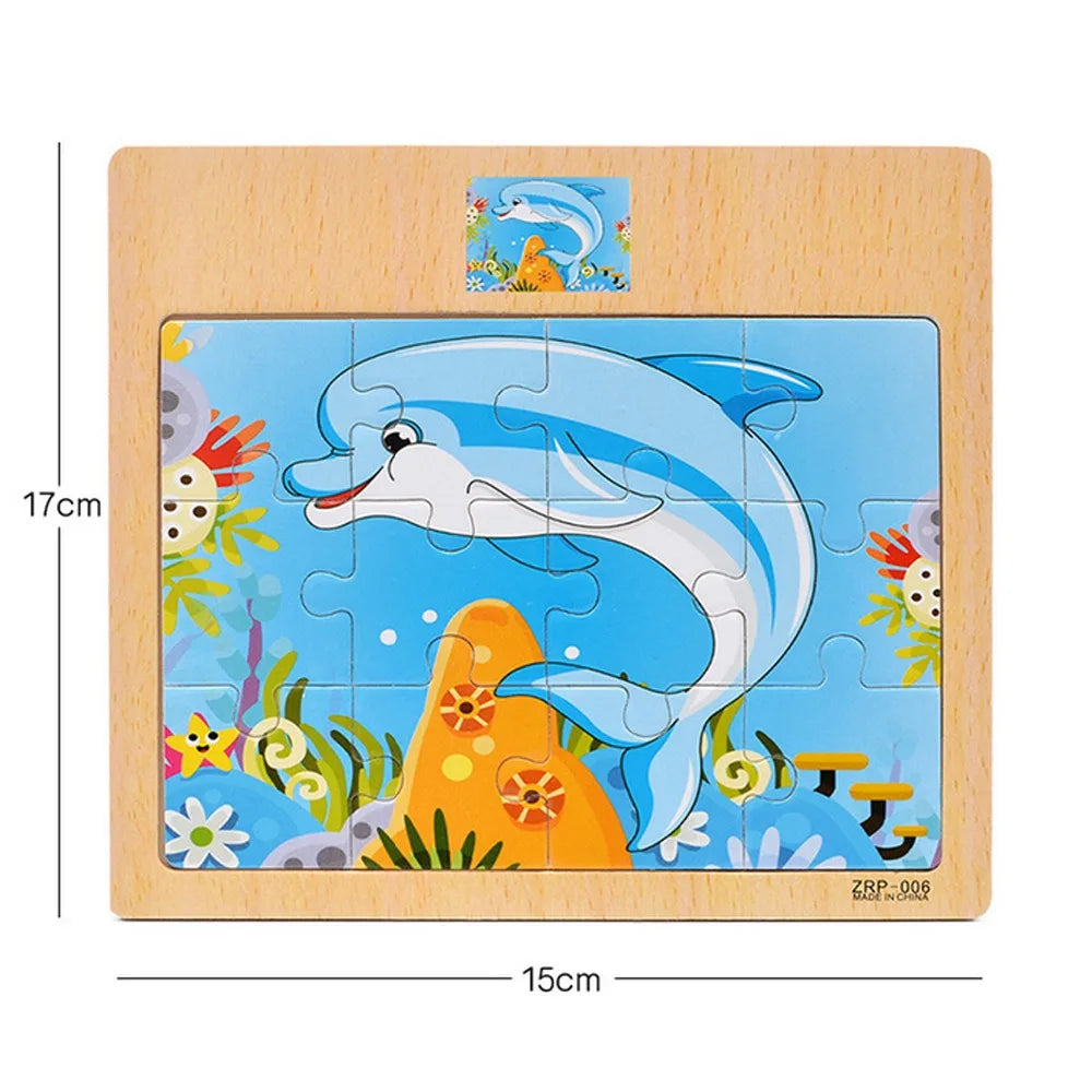 Wooden chunky puzzle for toddlers – photo 4