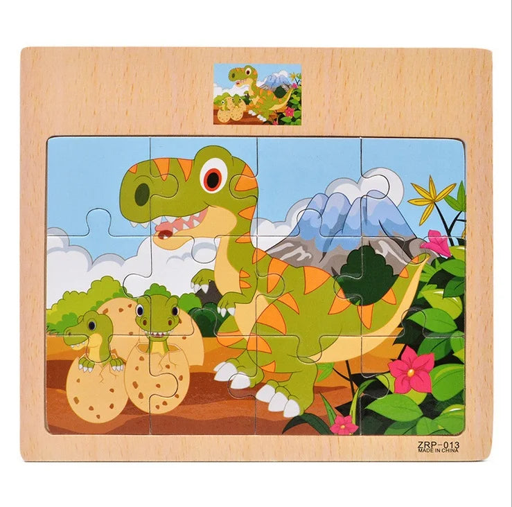 Wooden chunky puzzle for toddlers – photo 8