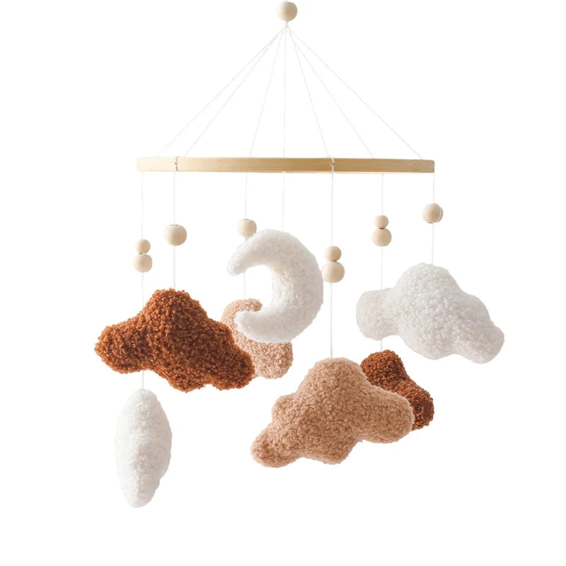 Wooden crib mobile felt bear – photo 13