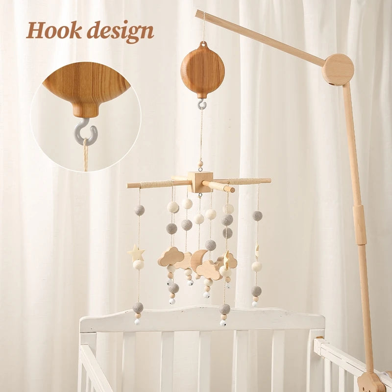 Wooden crib music box mobile – photo 2