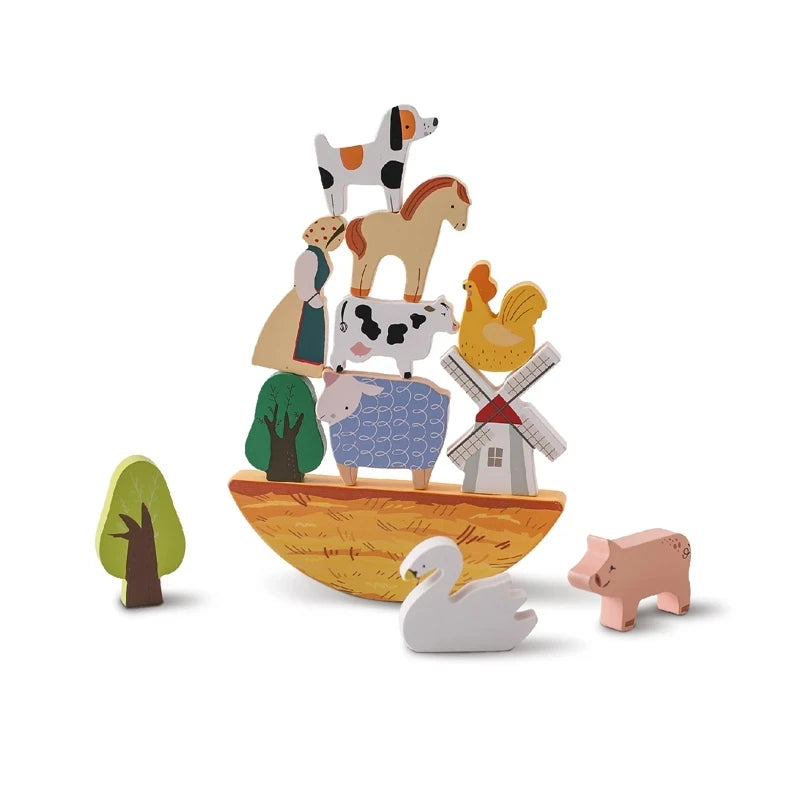 Wooden forest stacking blocks, Montessori sensory toy - photo 13