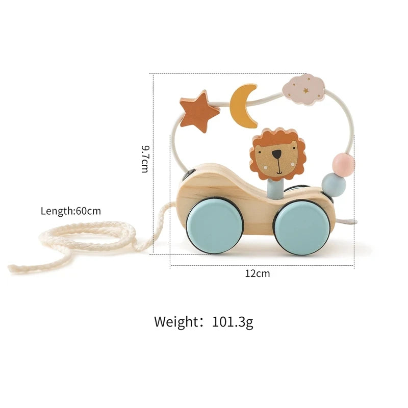 Wooden train stacking toy, Montessori learning toy - photo 8